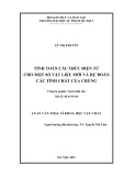 Luận văn Thạc sĩ Khoa học vật chất: Tính toán cấu trúc điện tử cho một số vật liệu mới và dự đoán các tính chất của chúng