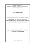 Luận văn Thạc sĩ Quản trị kinh doanh: Nâng cao chất lượng quản lý rủi ro tín dụng hộ sản xuất và cá nhân tại Ngân hàng Nông nghiệp và Phát triển nông thôn Việt Nam - Chi nhánh huyện Đồng Hỷ, Thái Nguyên