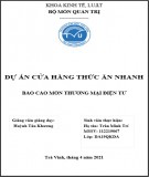 Báo cáo môn Thương mại điện tử: Dự án cửa hàng thức ăn nhanh