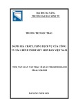 Tóm tắt Luận văn Thạc sĩ Quản trị kinh doanh: Đánh giá chất lượng dịch vụ tại công ty Tài chính TNHH MTV Shinhan Việt Nam