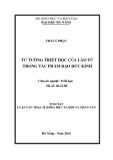 Tóm tắt Luận văn Thạc sĩ Khoa học xã hội và nhân văn: Tư tưởng triết học của Lão Tử trong tác phẩm Đạo đức kinh