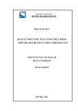 Tóm tắt Luận văn Thạc sĩ Quản lý kinh tế: Quản lý nhà nước về an toàn thực phẩm trên địa bàn huyện Sa Thầy, tỉnh Kon Tum