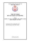 Đề tài nghiên cứu khoa học cấp trường: Nghiên cứu chế tạo hệ thống điều khiển tự động chống nghiêng tàu thủy