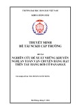 Đề tài nghiên cứu khoa học cấp trường: Nghiên cứu đề xuất những khuyến nghị an toàn vận chuyển hàng hạt trên tàu hàng rời cỡ Panamax