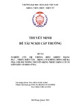 Đề tài nghiên cứu khoa học cấp trường: