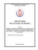 Đề tài nghiên cứu khoa học cấp trường: Nghiên cứu đánh giá ảnh hưởng của việc sử dụng nhiên liệu có hàm lượng lưu huỳnh thấp đến hoạt động của động cơ tàu biển và phương pháp khắc phục