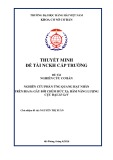 Đề tài nghiên cứu khoa học cấp trường: Nghiên cứu phản ứng quang hạt nhân trên bia Fe gây bởi chùm bức xạ hãm năng lượng cực đại 2,5 GeV