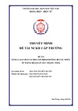 Đề tài nghiên cứu khoa học cấp trường: Nâng cao chất lượng ổn định hướng đi tàu thủy sử dụng bộ quan sát trạng thái