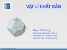 Bài giảng Vật lí chất rắn - Chương 3: Khí electron tự do, mặt Fermi (Phần 3)