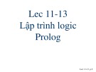 Bài giảng Trí tuệ nhân tạo: Bài 11+12+13 - Phạm Thị Anh Lê