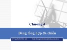 Bài giảng Tin học ứng dụng trong kinh doanh - Chương 4: Bảng tổng hợp đa chiều