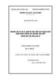 Luận văn Thạc sĩ Khoa học lâm nghiệp: Nghiên cứu cơ sở lý luận và thực tiễn quy hoạch phát triển vùng trồng cây nguyên liệu giấy huyện Phù Yên tỉnh Sơn La