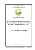 Luận văn Thạc sĩ Lâm học: Nghiên cứu thành phần loài cây dược liệu tại tại vườn quốc gia Phia Oắc - Phia Đén huyện Nguyên Bình, tỉnh Cao Bằng