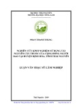 Luận văn Thạc sĩ Lâm nghiệp: Nghiên cứu kinh nghiệm sử dụng tài nguyên cây thuốc của cộng đồng người Dao tại huyện Định Hóa, tỉnh Thái Nguyên