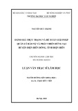 Luận văn Thạc sĩ Lâm học: Đánh giá thực trạng và đề xuất giải pháp quản lý bảo vệ và phát triển rừng tại huyện Điện Biên Đông, tỉnh Điện Biên