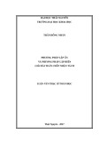 Luận văn Thạc sĩ Toán học: Phương pháp lặp ẩn và phương pháp lặp hiện giải bài toán chấp nhận tách