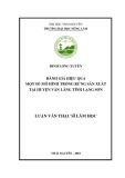 Luận văn Thạc sĩ Lâm học: Đánh giá hiệu quả của một số mô hình trồng rừng sản xuất tại huyện Văn Lãng, tỉnh Lạng Sơn