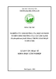 Luận văn Thạc sĩ Khoa học Lâm nghiệp: Nghiên cứu ảnh hưởng của một số nhân tố đến khả năng sinh trưởng của cây Lim xanh (Erythrophleum fordii Oliver) trong giai đoạn vườn ươm