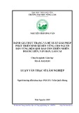 Luận văn Thạc sĩ Lâm nghiệp: Đánh giá thực trạng và đề xuất giải pháp phát triển sinh kế bền vững cho người dân vùng đệm KBTTN Hoàng Liên - Văn Bàn, Lào Cai