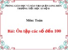 Bài giảng môn Toán lớp 1 năm học 2019-2020 - Tuần 33: Ôn tập các số đến 100 - Trang 179 (Trường Tiểu học Ái Mộ B)