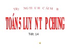 Bài giảng môn Toán lớp 5 năm học 2020-2021 - Tiết 14: Luyện tập chung (Trường Tiểu học Ái Mộ B)