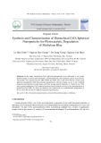 Synthesis and characterization of hierarchical CEO2 spherical nanoparticles for photocatalytic degradation of methylene blue