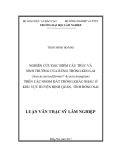 Luận văn Thạc sĩ Khoa học lâm nghiệp: Nghiên cứu đặc điểm cấu trúc và sinh trưởng của rừng trồng Keo lai (Acacia auriculiformis x Acacia mangium) trên các nhóm đất trồng khác nhau ở khu vực huyện Định Quán, tỉnh Đồng Nai