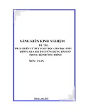 Sáng kiến kinh nghiệm THPT: Phát triển tư duy toán học cho học sinh thông qua bài toán ứng dụng hàm số trong hệ phương trình