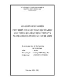 Sáng kiến kinh nghiệm THPT: Phát triển năng lực Toán học của học sinh thông qua hoạt động trong và ngoài giờ lên lớp bởi các chủ đề STEM