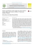 Climatic considerations which support the choice between natural rubber and oil palm in Nakhon Si Thammarat, southern Thailand