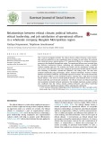 Relationships between ethical climate, political behavior, ethical leadership, and job satisfaction of operational officers in a wholesale company, Bangkok Metropolitan region