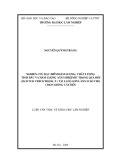 Luận văn Thạc sĩ Khoa học Lâm nghiệp: Nghiên cứu đặc điểm về hàm lượng, chất lượng tinh dầu và hàm lượng axit shikimic trong quả Hồi (Illicium verum Hook. F.) tại Lạng Sơn làm cơ sở cho chọn giống cây Hồi