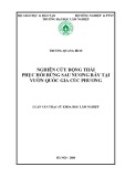 Luận văn Thạc sĩ Khoa học Lâm nghiệp: Nghiên cứu động thái phục hồi rừng sau nương rẫy tại Vườn Quốc gia Cúc Phương