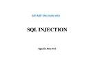 Bài giảng Bảo mật ứng dụng Web: SQL injection - Nguyễn Hữu Thể