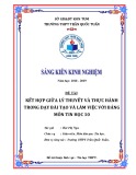 Sáng kiến kinh nghiệm THPT: Kết hợp giữa lý thuyết và thực hành trong dạy bài: Tạo và làm việc với bảng môn Tin học 10