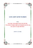 Sáng kiến kinh nghiệm THPT: Ứng dụng Word thiết kế website quảng bá du lịch của địa phương