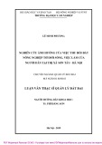 Luận văn Thạc sĩ Quản lý đất đai: Nghiên cứu ảnh hưởng của việc thu hồi đất nông nghiệp tới đời sống, việc làm của người dân tại thị xã Sơn Tây - Hà Nội