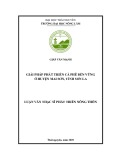 Luận văn Thạc sĩ Phát triển nông thôn: Giải pháp phát triển cà phê bền vững ở huyện Mai Sơn, tỉnh Sơn La