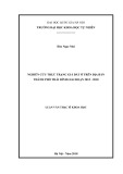 Luận văn Thạc sĩ Khoa học: Nghiên cứu thực trạng giá đất ở trên địa bàn thành phố Thái Bình giai đoạn 2015 - 2018