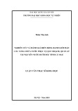 Luận văn Thạc sĩ Khoa học: Nghiên cứu và đánh giá biến động ranh giới mặn các tầng chứa nước phục vụ quy hoạch, quản lý tài nguyên nước dưới đất tỉnh Cà Mau