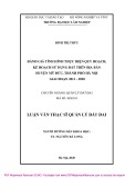 Luận văn Thạc sĩ Quản lý đất đai: Đánh giá tình hình thực hiện quy hoạch, kế hoạch sử dụng đất trên địa bàn huyện Mỹ Đức, thành phố Hà Nội giai đoạn 2011 - 2020