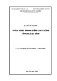 Luận văn Thạc sĩ Khoa học lâm nghiệp: Phân vùng trọng điểm cháy rừng tỉnh Quảng Bình