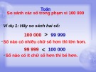 Giáo án điện tử môn Toán lớp 3 - Bài: So sánh các số trong phạm vi 100000