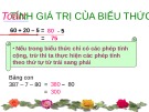 Giáo án điện tử môn Toán lớp 3 - Bài: Tính giá trị của biểu thức