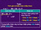 Giáo án điện tử môn Toán lớp 3 - Bài: Tính giá trị biểu thức (Tiết 3)