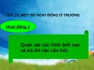 Giáo án điện tử môn Tự nhiên và xã hội lớp 3 - Bài 24: Một số hoạt động ở trường