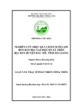 Luận văn Thạc sĩ Phát triển nông thôn: Nghiên cứu hiệu quả chăn nuôi lợn đen bản địa tại một số xã trên địa bàn huyện Bắc Mê, tỉnh Hà Giang