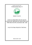 Luận văn Thạc sĩ Quản lý đất đai: Đánh giá tình hình chuyển quyền sử dụng đất trên địa bàn thị xã Phổ Yên, tỉnh Thái Nguyên, giai đoạn 2016 - 2018