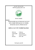 Khóa luận tốt nghiệp: Đánh giá hiệu quả sử dụng đất sản xuất nông nghiệp trên địa bàn xã Vô Điếm, huyện Bắc Quang, tỉnh Hà Giang