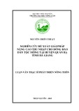 Luận văn Thạc sĩ Phát triển nông thôn: Nghiên cứu đề xuất giải pháp nâng cao thu nhập cho đồng bào dân tộc Mông tại huyện Quản Bạ tỉnh Hà Giang